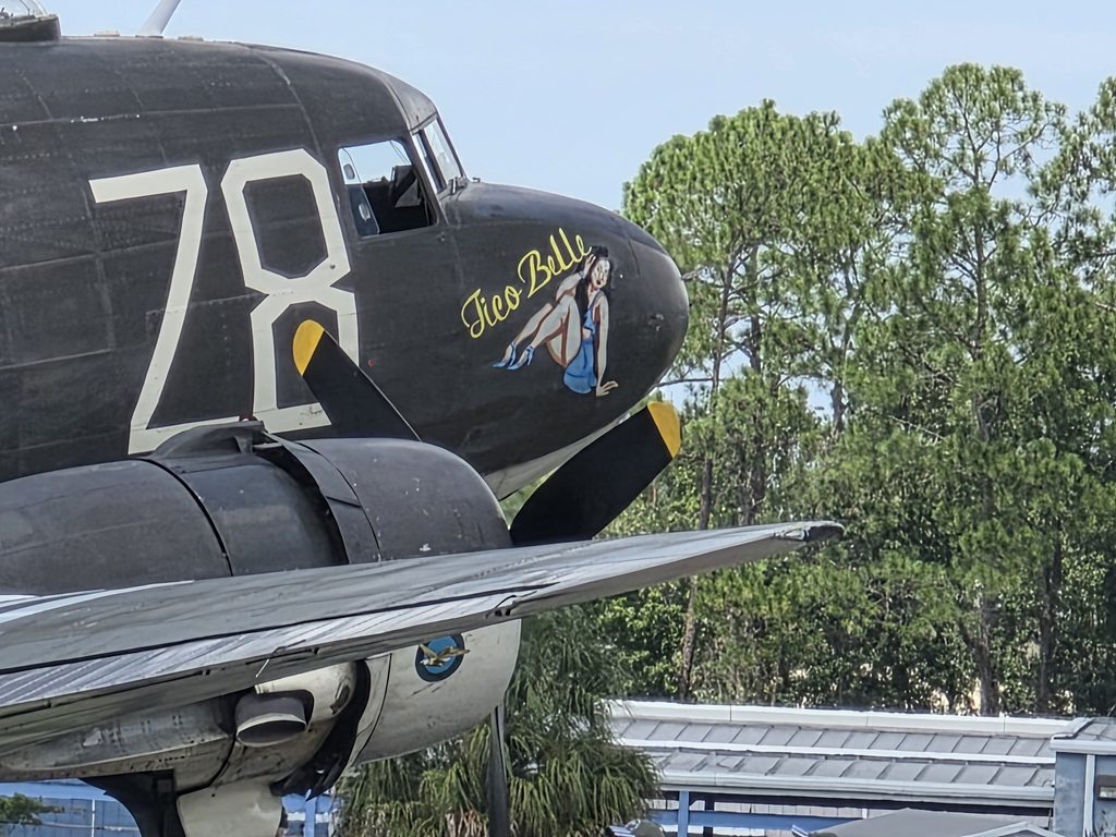 World War 2 veteran C-47 Transport Plane flown on D-Day 1944, located at Palatka International Airport, Used daily for parachute enthusiasts.